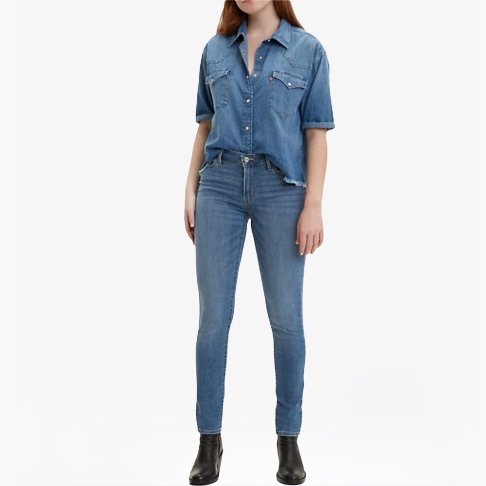 Levi’s 711 Mid-Rise Skinny 79% Cotton Women’s Jeans - 26